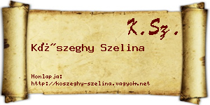Kőszeghy Szelina névjegykártya